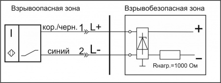 Датчик бесконтактный индуктивный взрывобезопасный стандарта "NAMUR" SNI 01-2-D-2