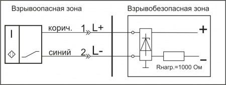 Датчик бесконтактный индуктивный взрывобезопасный стандарта "NAMUR" SNI 13-5-S-PG-HT